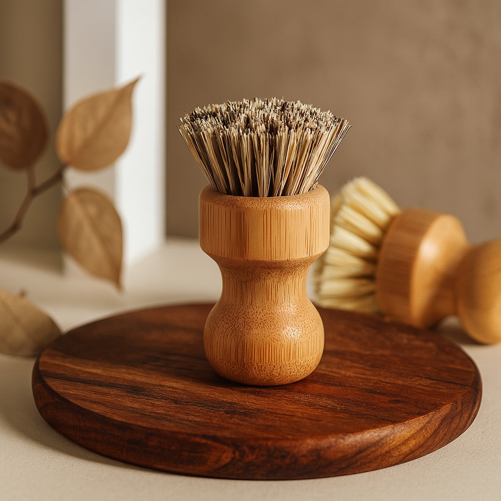 Brosse à vaisselle en bambou - Fibres Ultra Résistantes