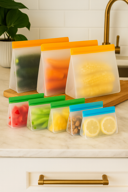 Sacs de Conservation Réutilisables - Set de 12 pièces
